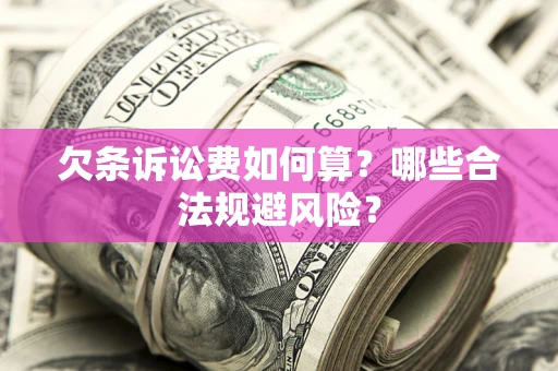 济南欠条诉讼费如何算？哪些合法规避风险？